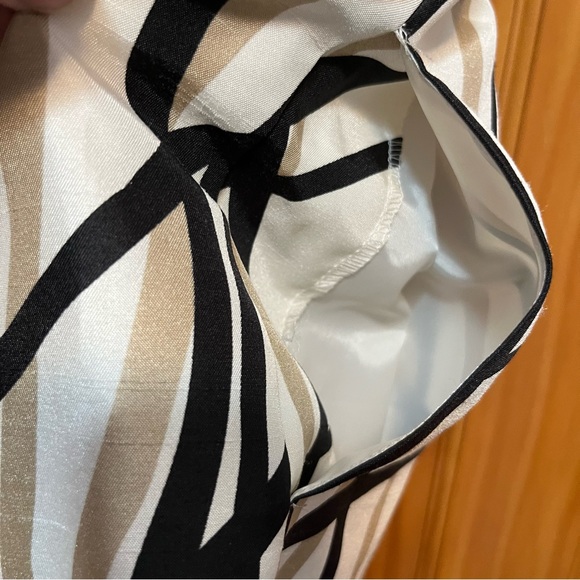 Jones New York Halter A-line Dress Size 8 Womans White/Black/Tan Sleeveless NWT - Picture 8 of 9